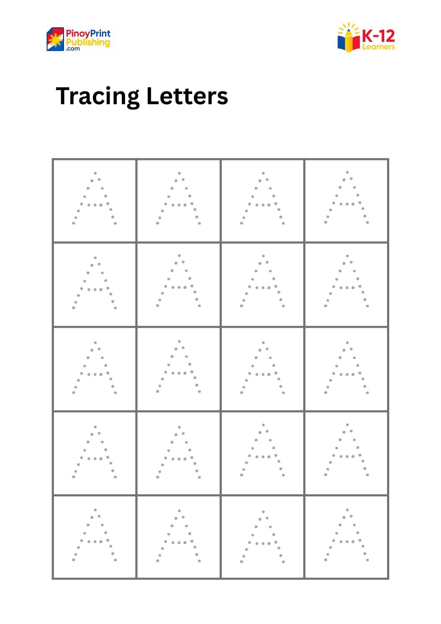 Tracing Worksheets (Letters & Numbers) - Image 2