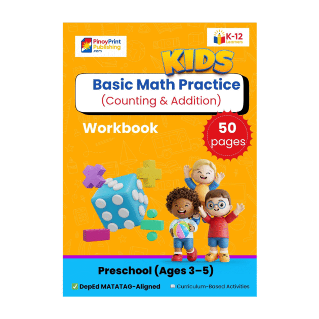 Basic Math Practice Workbook (Counting & Addition) – Ages 3–5